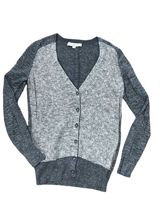 Cardigan By Loft In Grey, Size:S