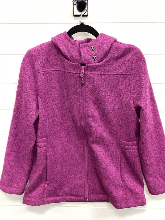 Jacket Fleece By Talbots In Purple, Size:M