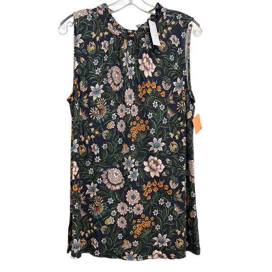 Top Sleeveless By Loft In Green, Size:L
