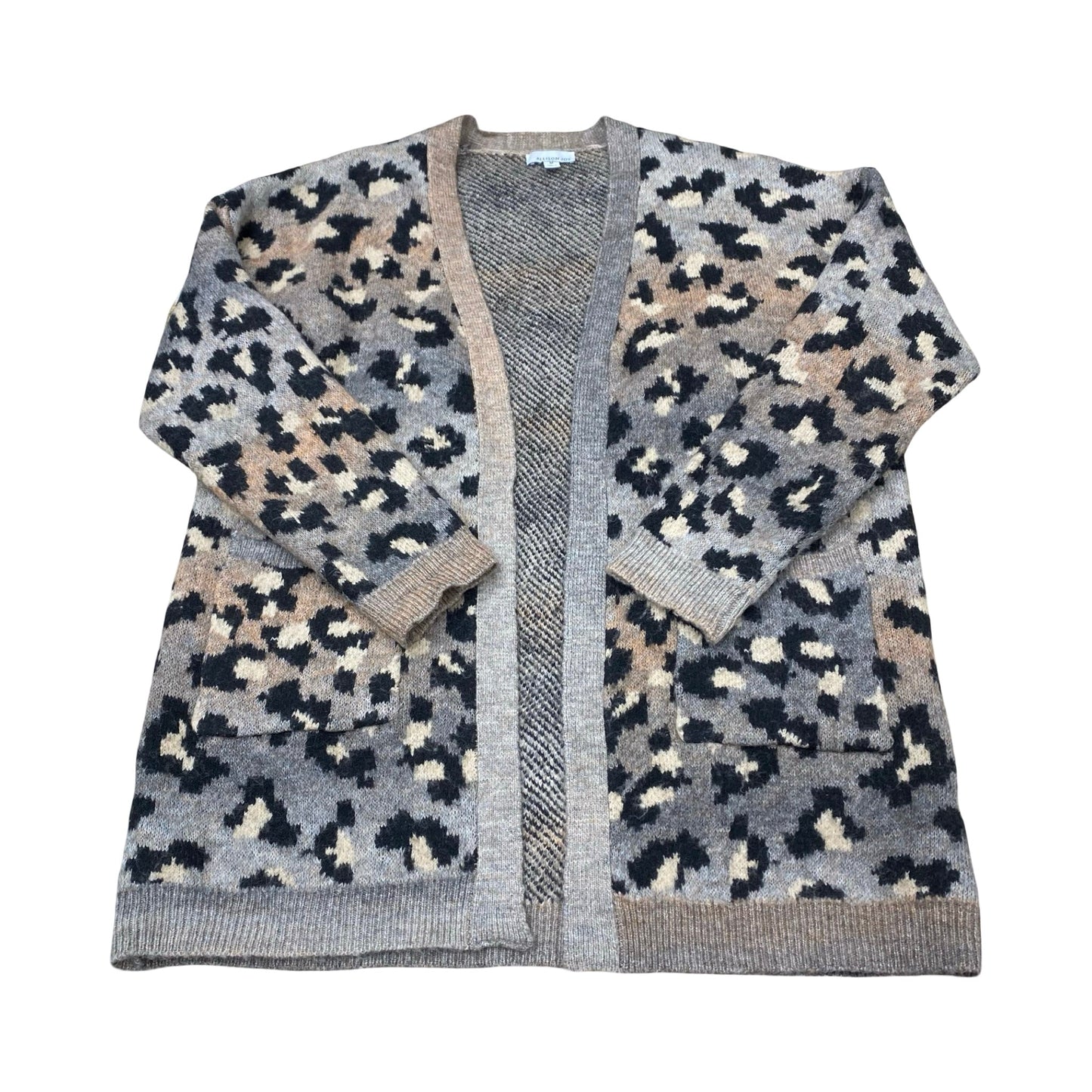 Sweater Cardigan By Allison Joy In Animal Print, Size:M