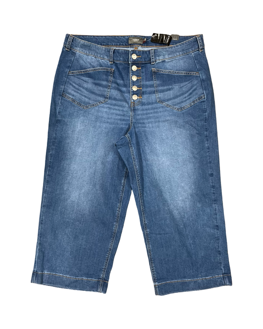 Jeans Wide Leg By Torrid In Blue Denim, Size:20