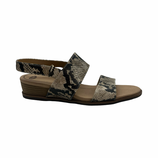 Sandals Flats By Dr Scholls In Snakeskin Print, Size:9.5