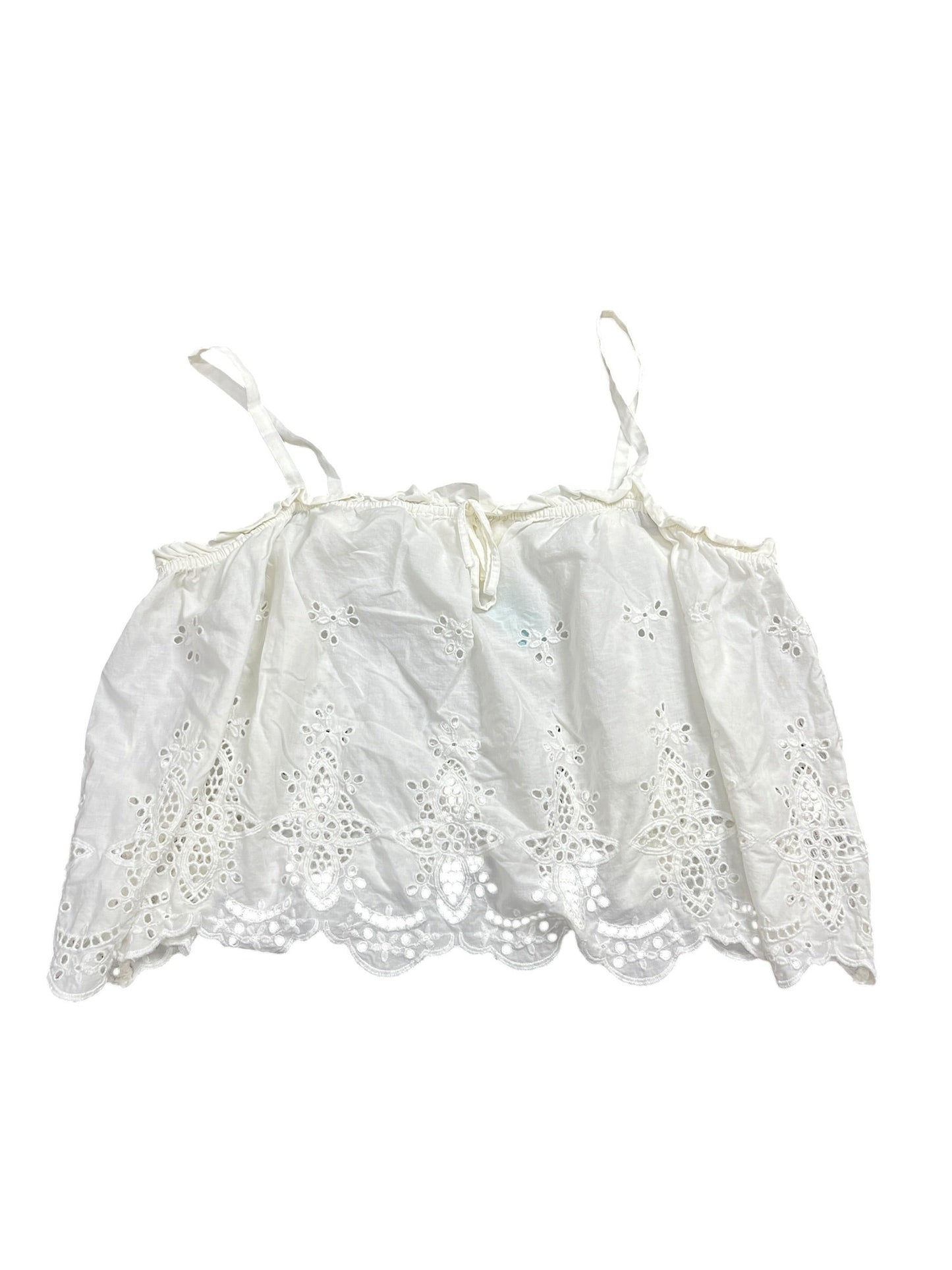 Blouse Sleeveless By Maeve In White, Size:Xl