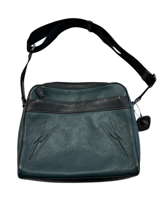 Handbag Designer By Coach In Black & Green, Size:Medium