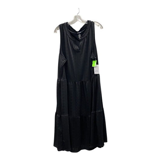 Dress Casual Midi By Croft And Barrow In Black, Size:3