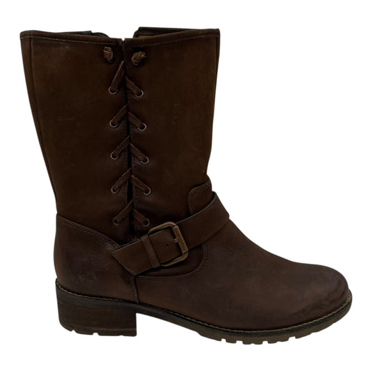 Boots Leather By Sofft In Brown, Size:7.5