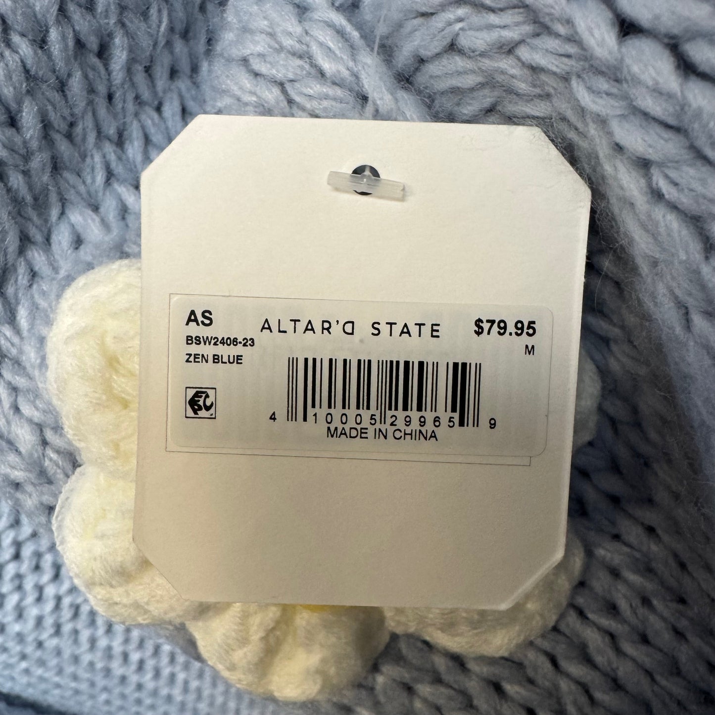 Sweater Cardigan By Altard State In Blue & White, Size: M