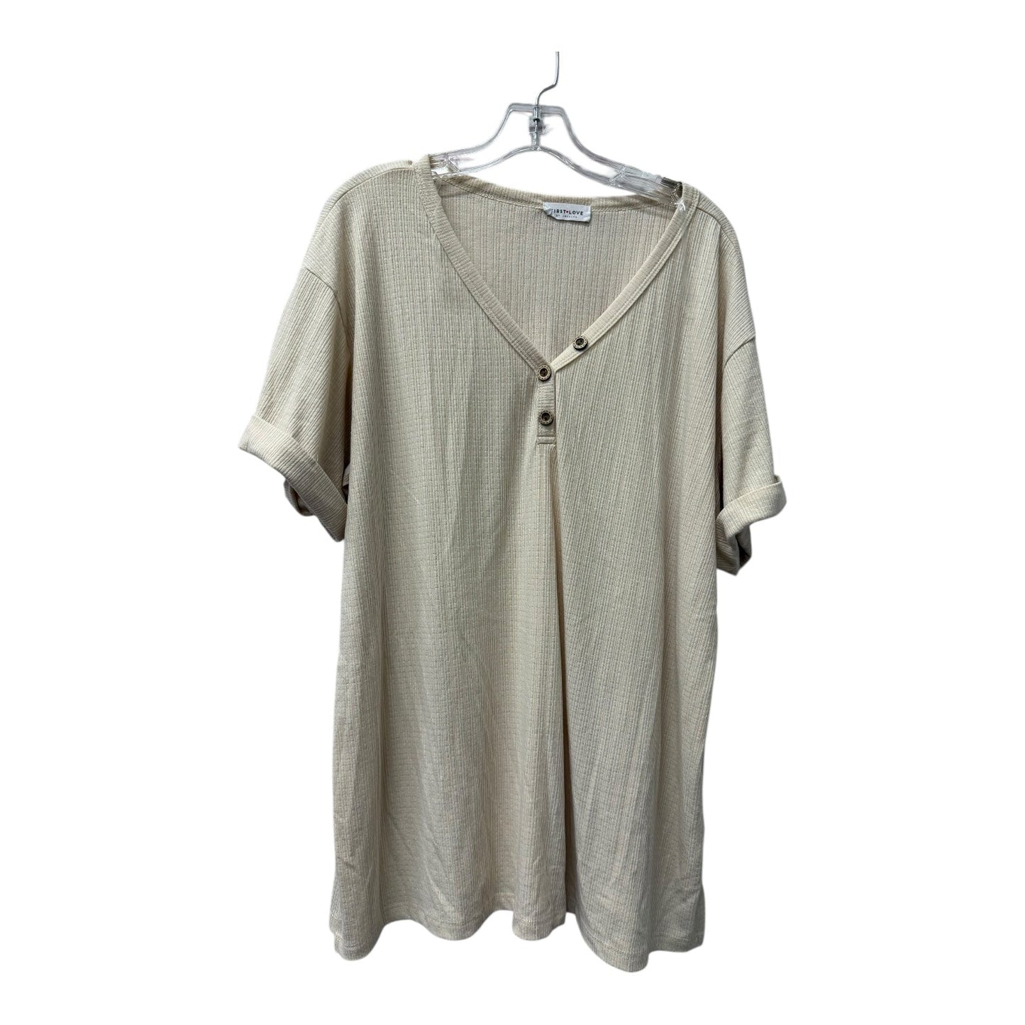 Top Ss By First Love In Cream, Size:2X