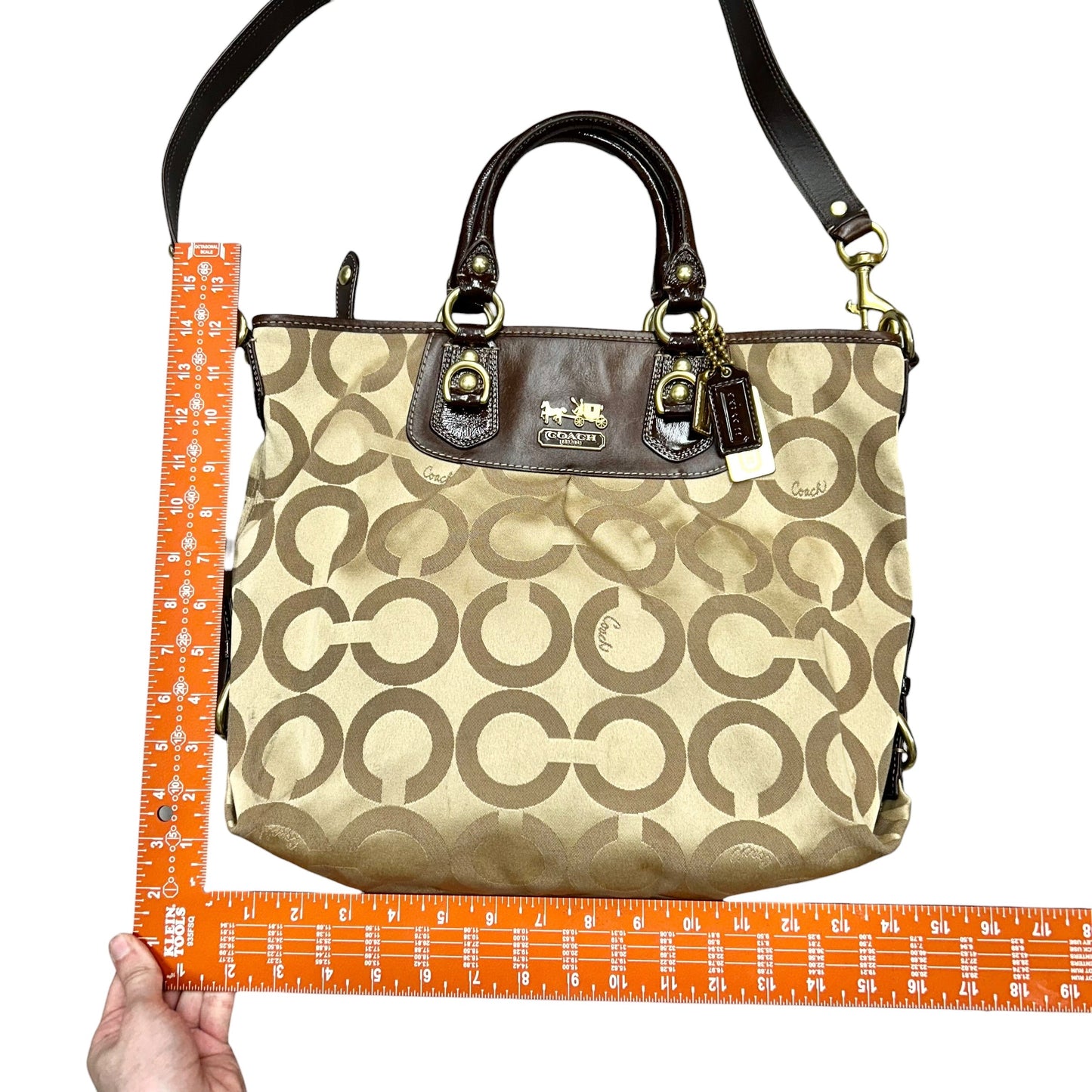 Handbag Designer By Coach, Size: Large