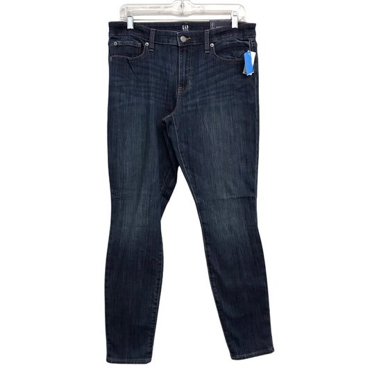 Jeans Skinny By Gap In Blue Denim, Size:10