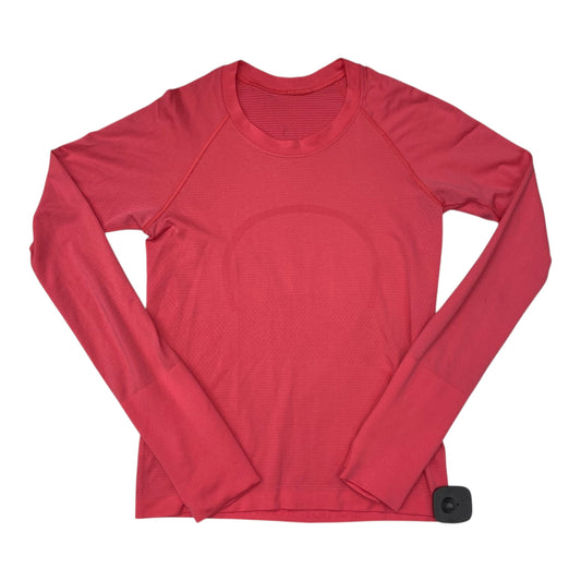 Athletic Top Ls Crewneck By Lululemon In Pink, Size:4