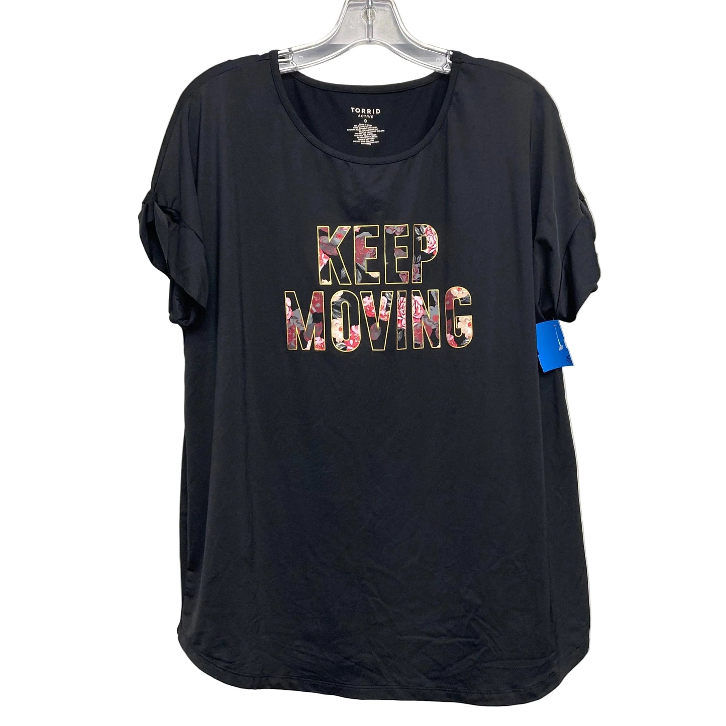 Athletic Top SS By Torrid In Black, Size:L