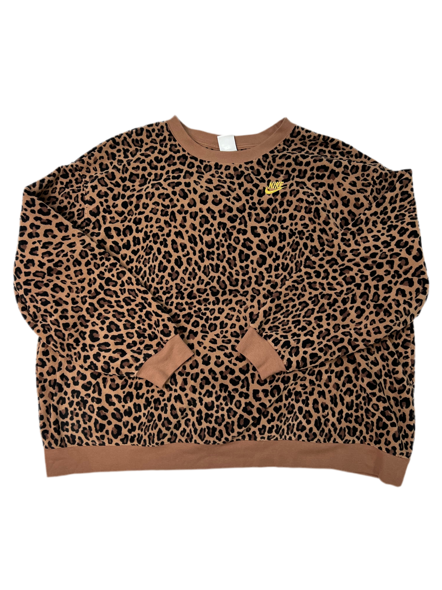 Athletic Sweatshirt Crewneck By Nike Apparel In Animal Print, Size: 3x