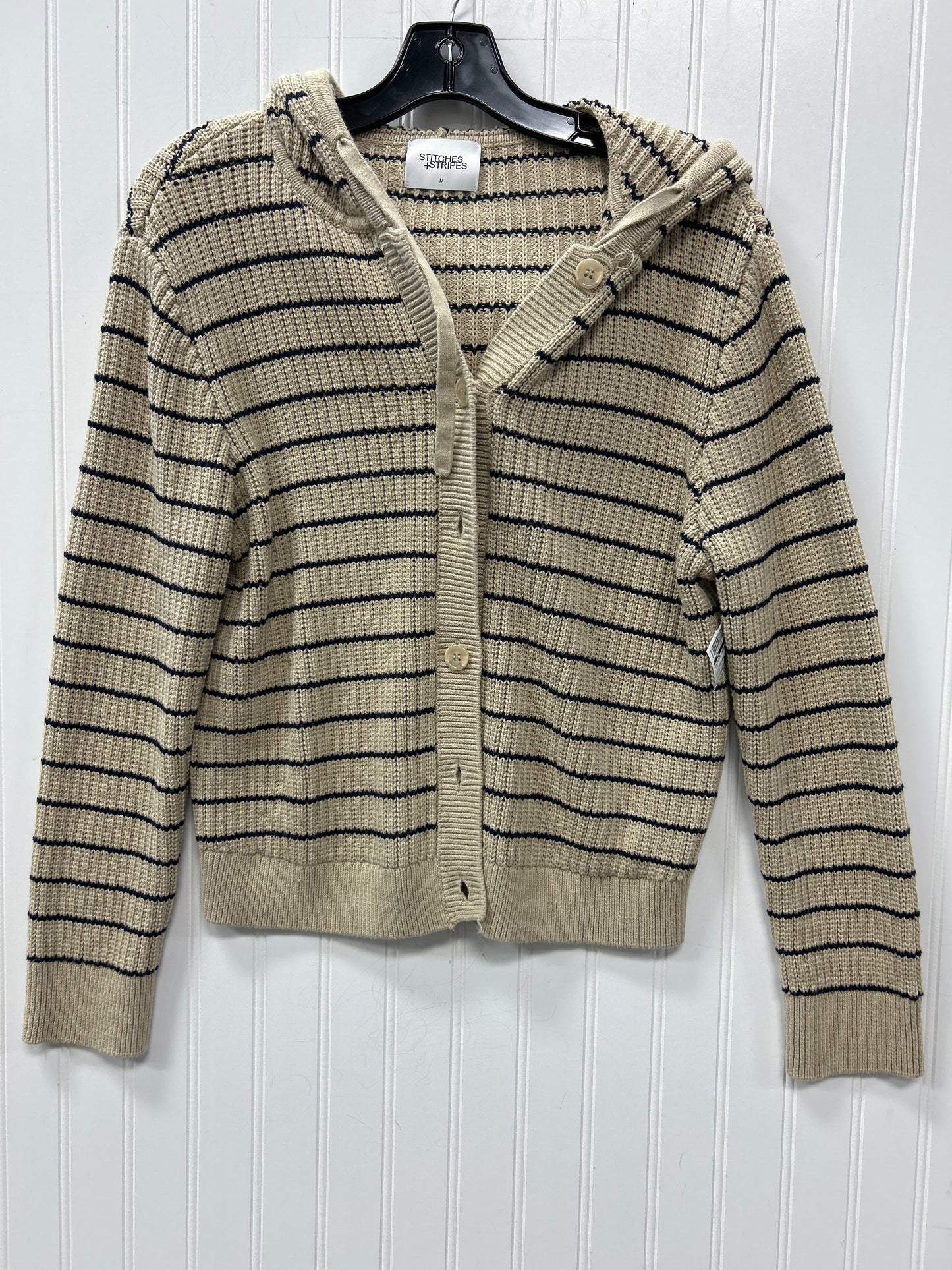 Sweater Cardigan By Cmc In Tan, Size:M