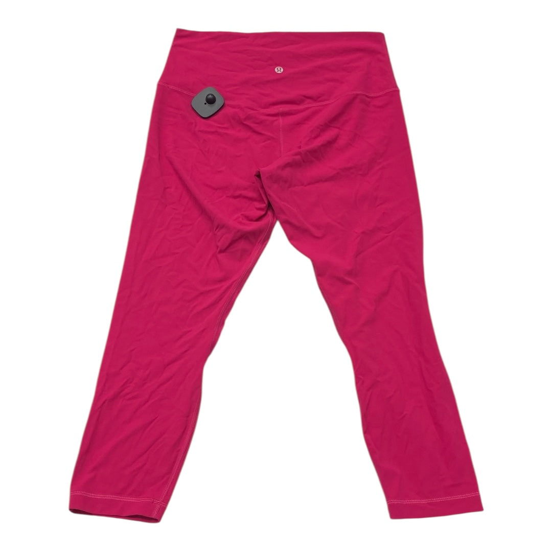 Athletic Capris By Lululemon In Pink, Size:10