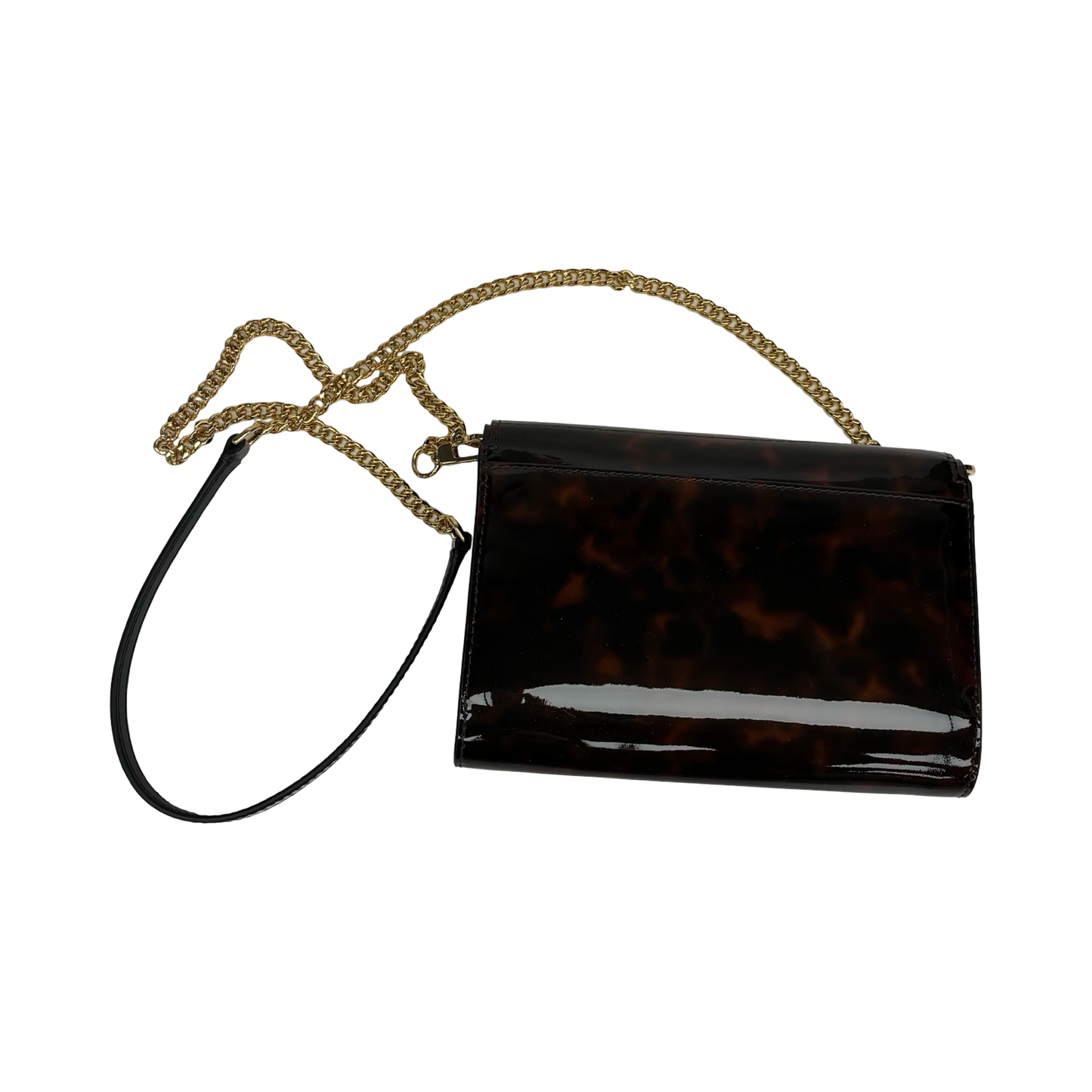 Crossbody Designer By Tory Burch In Tortoise Shell Print, Size:Small