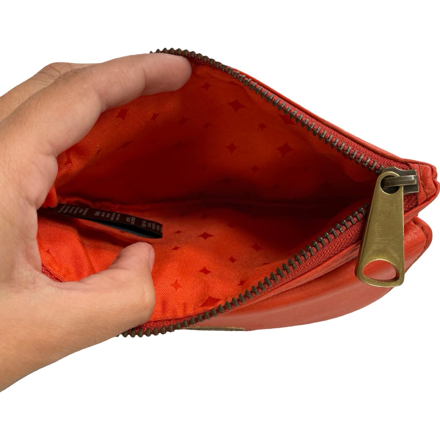 Wallet Leather By Fossil In Orange, Size:Small