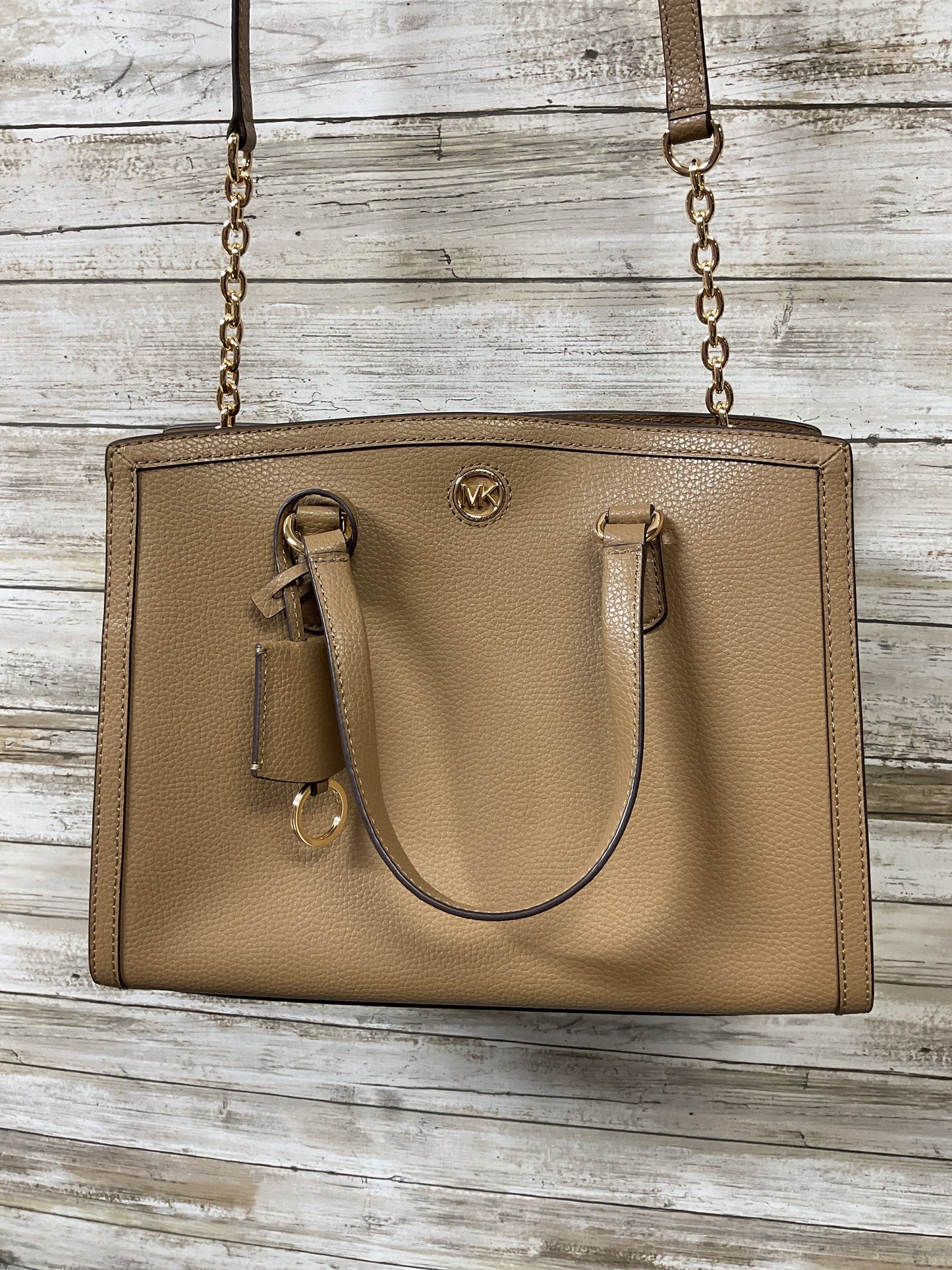 Handbag Designer By Michael Kors In Tan, Size:Medium