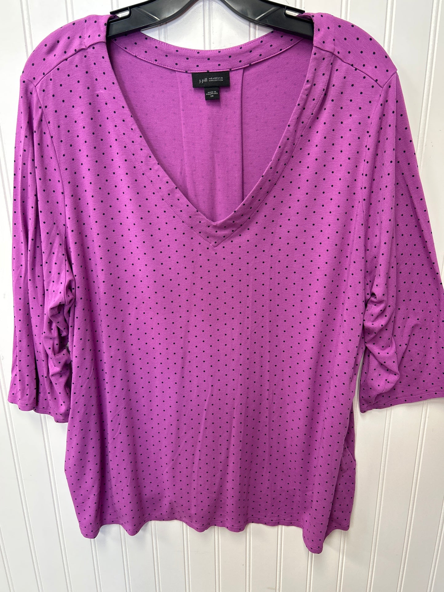 Top Ls By J. Jill In Purple, Size:2X