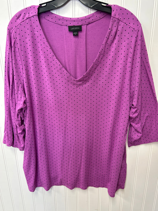 Top Ls By J. Jill In Purple, Size:2X