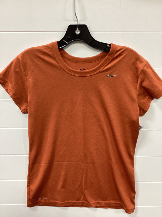 Athletic Top Ss By Nike In Orange, Size:M