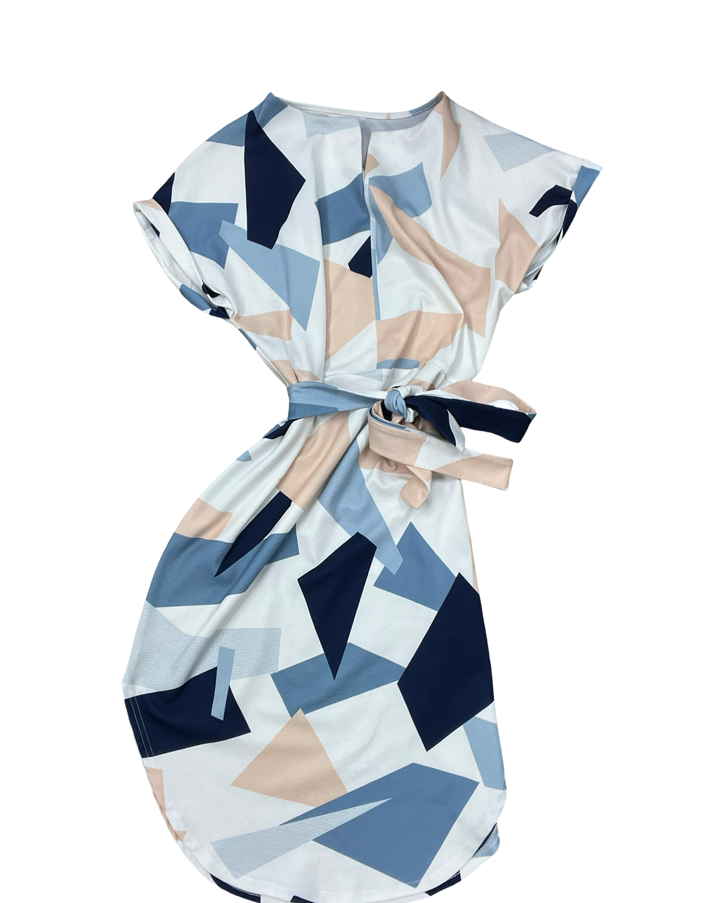 Dress Casual Midi By Shein In Blue & Cream, Size:Xl
