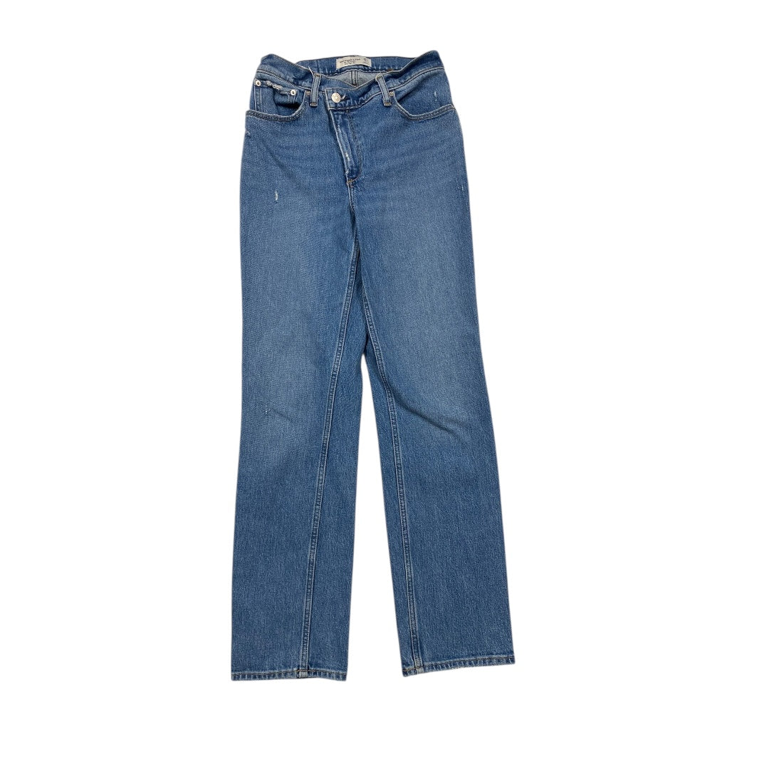 Jeans Straight By Abercrombie And Fitch In Blue Denim, Size:2