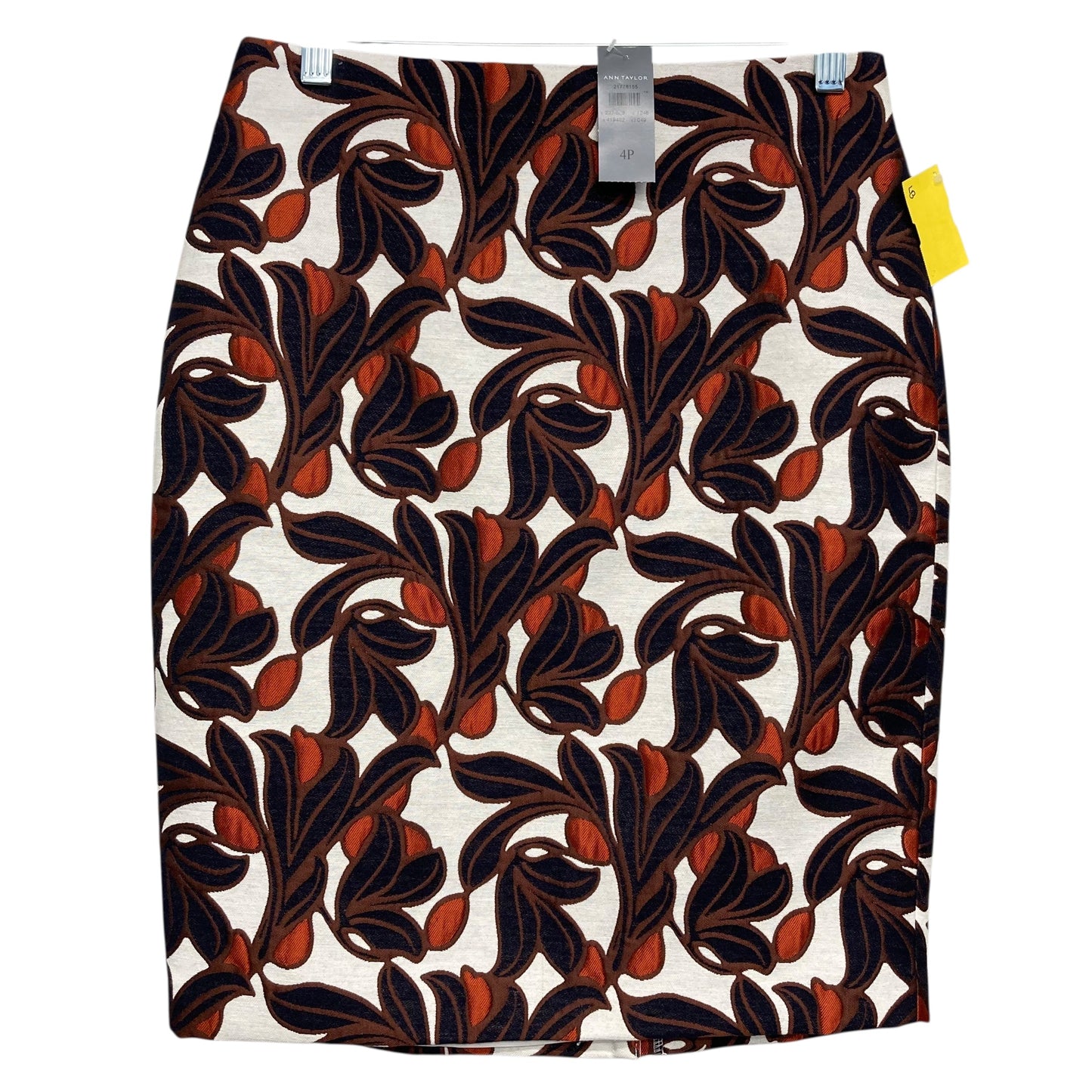 Skirt Mini & Short By Ann Taylor In Orange & White, Size:4P