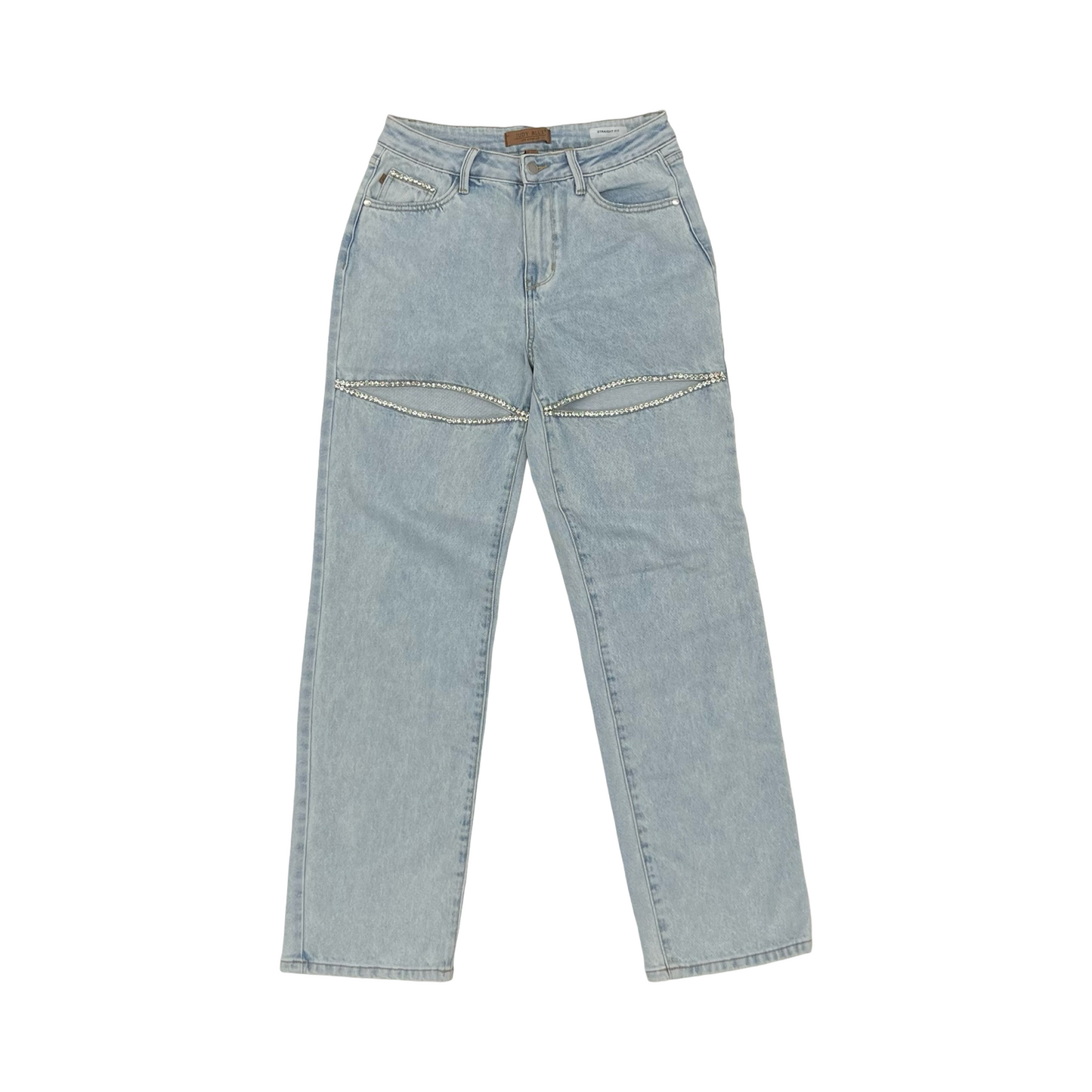 Jeans Straight By Judy Blue In Blue Denim, Size:6