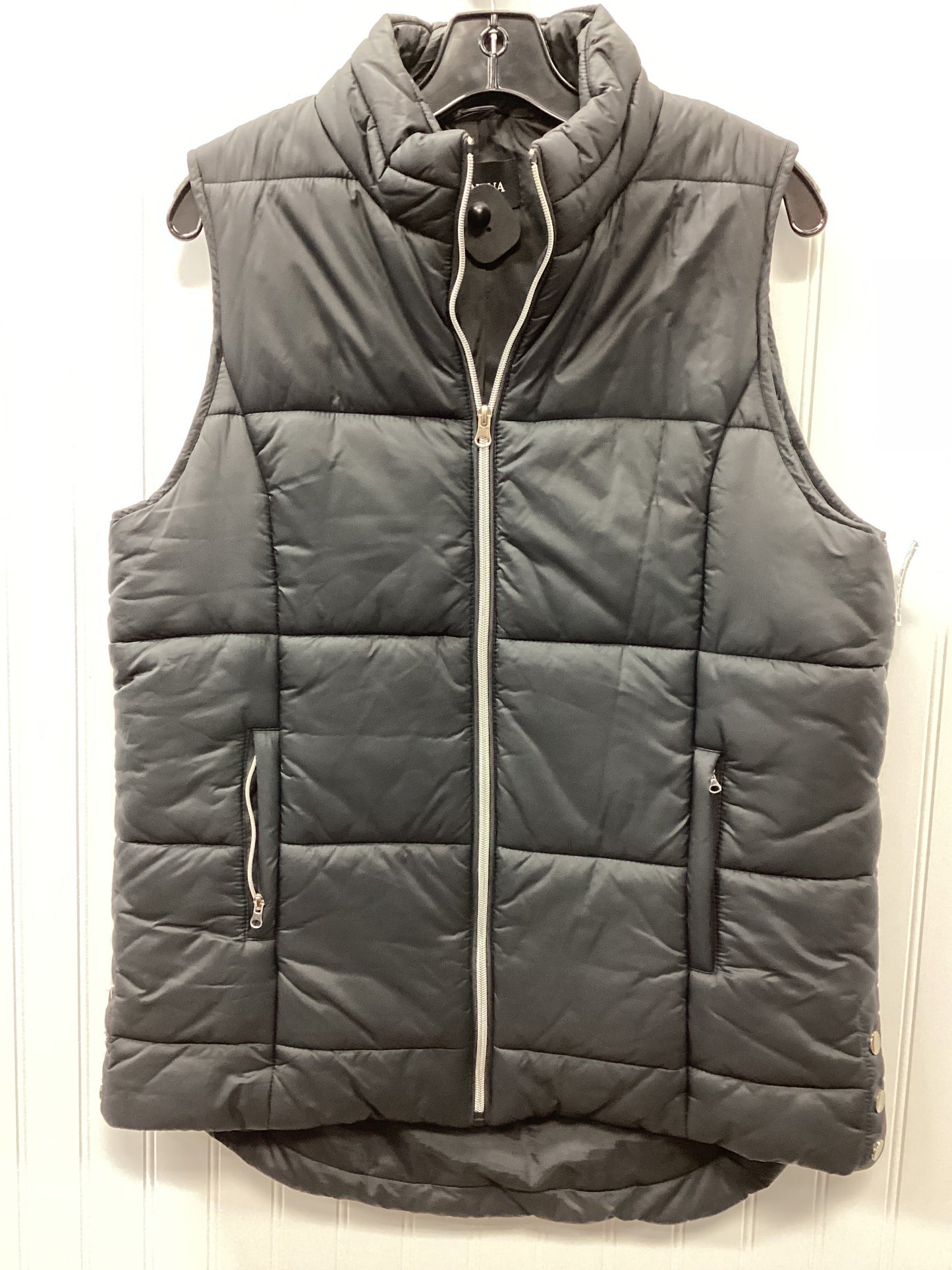 Vest Puffer & Quilted By Zenana Outfitters In Black, Size:Xl