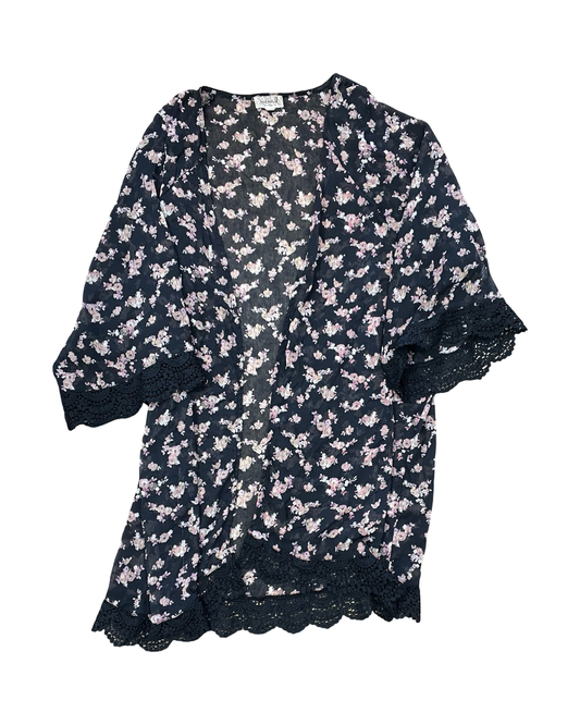 Cardigan By One World In Black, Size:Xl