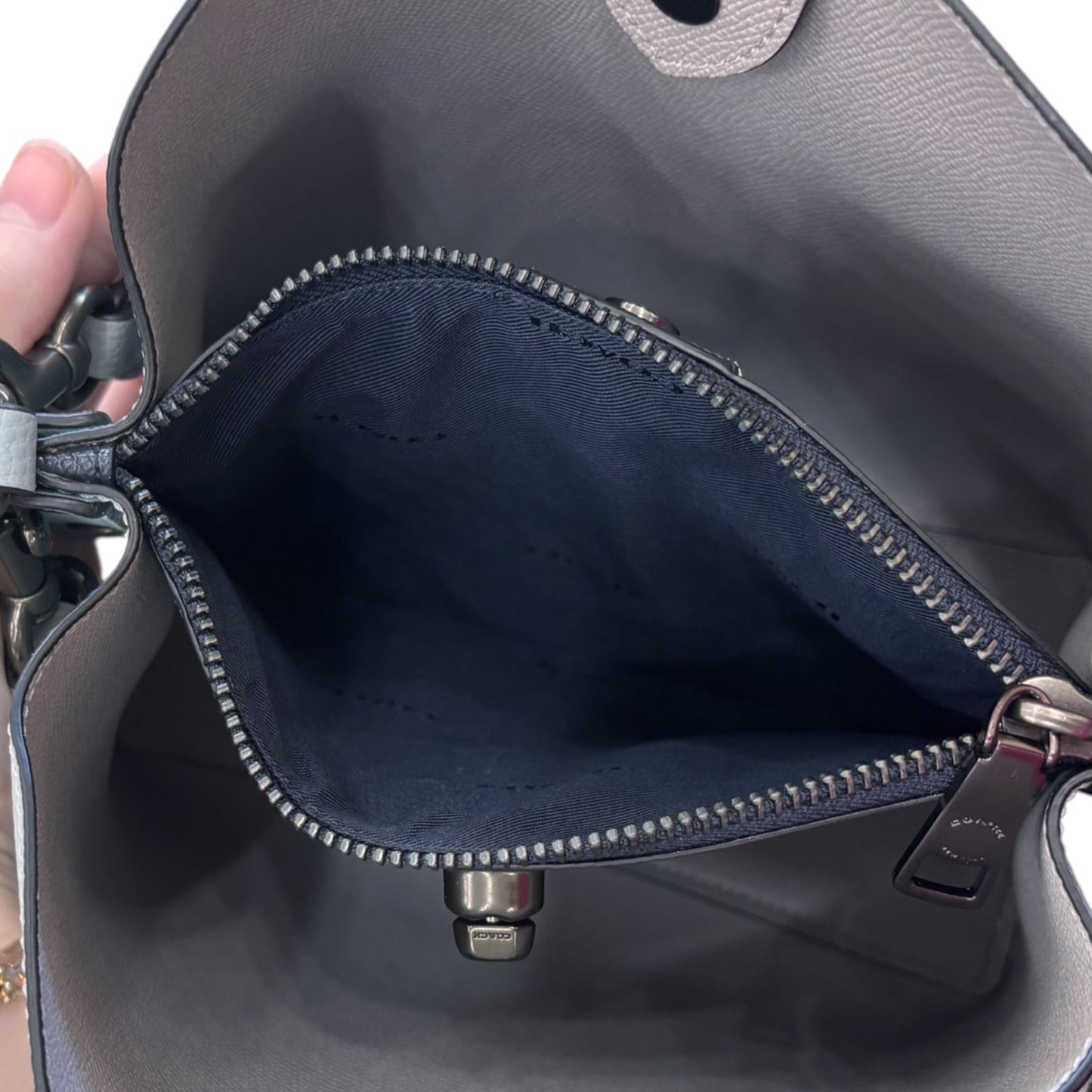 Handbag Designer By Coach In Blue, Size:Medium