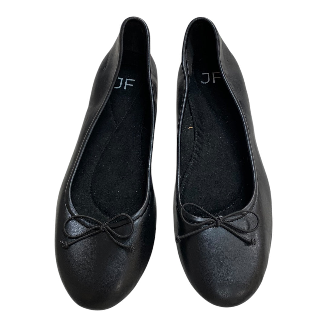 Shoes Flats By JF In Black, Size:9