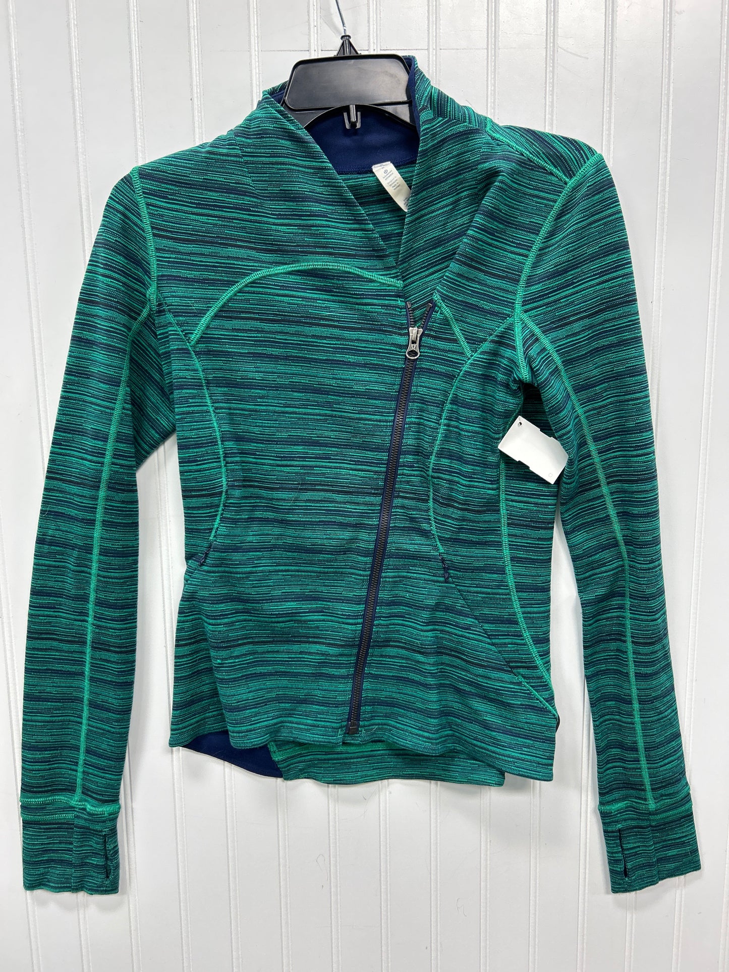 Athletic Jacket By Lululemon In Green, Size:6