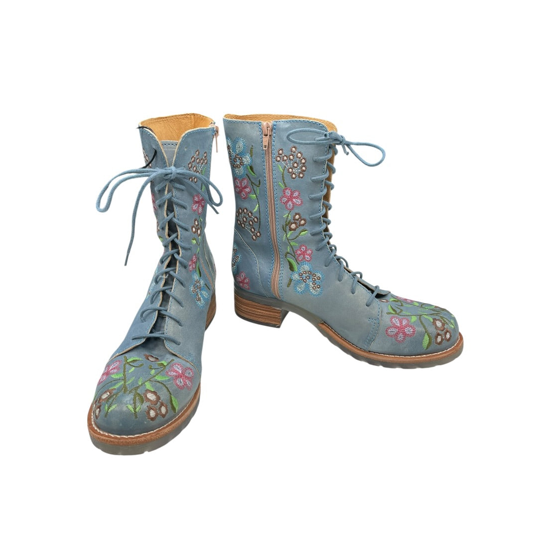 Boots Combat By BRAKO In Floral Print, Size:10.5