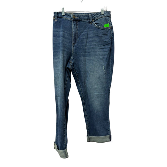 Jeans Cropped By Kut In Blue Denim, Size:20