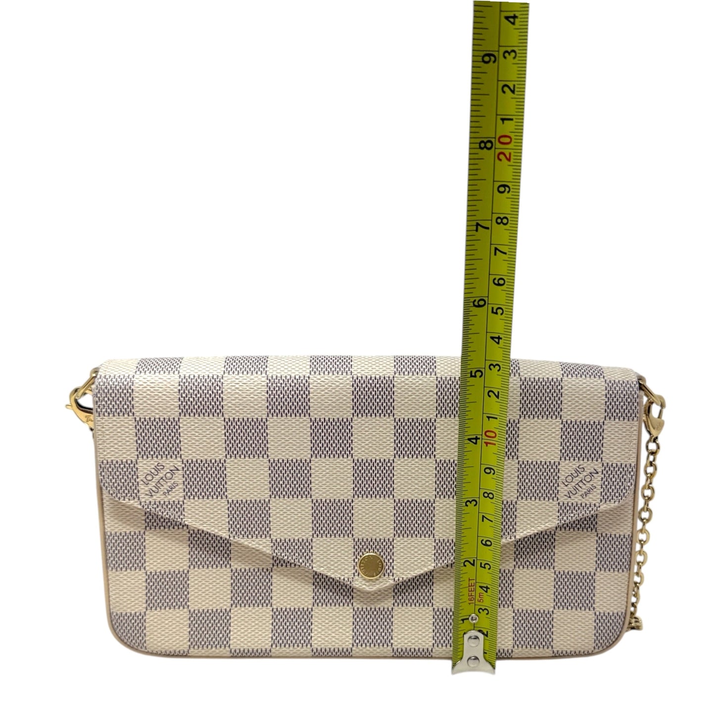 Pochette Félicie In Damier Azur Canvas Luxury Designer By Louis Vuitton, Size: Small