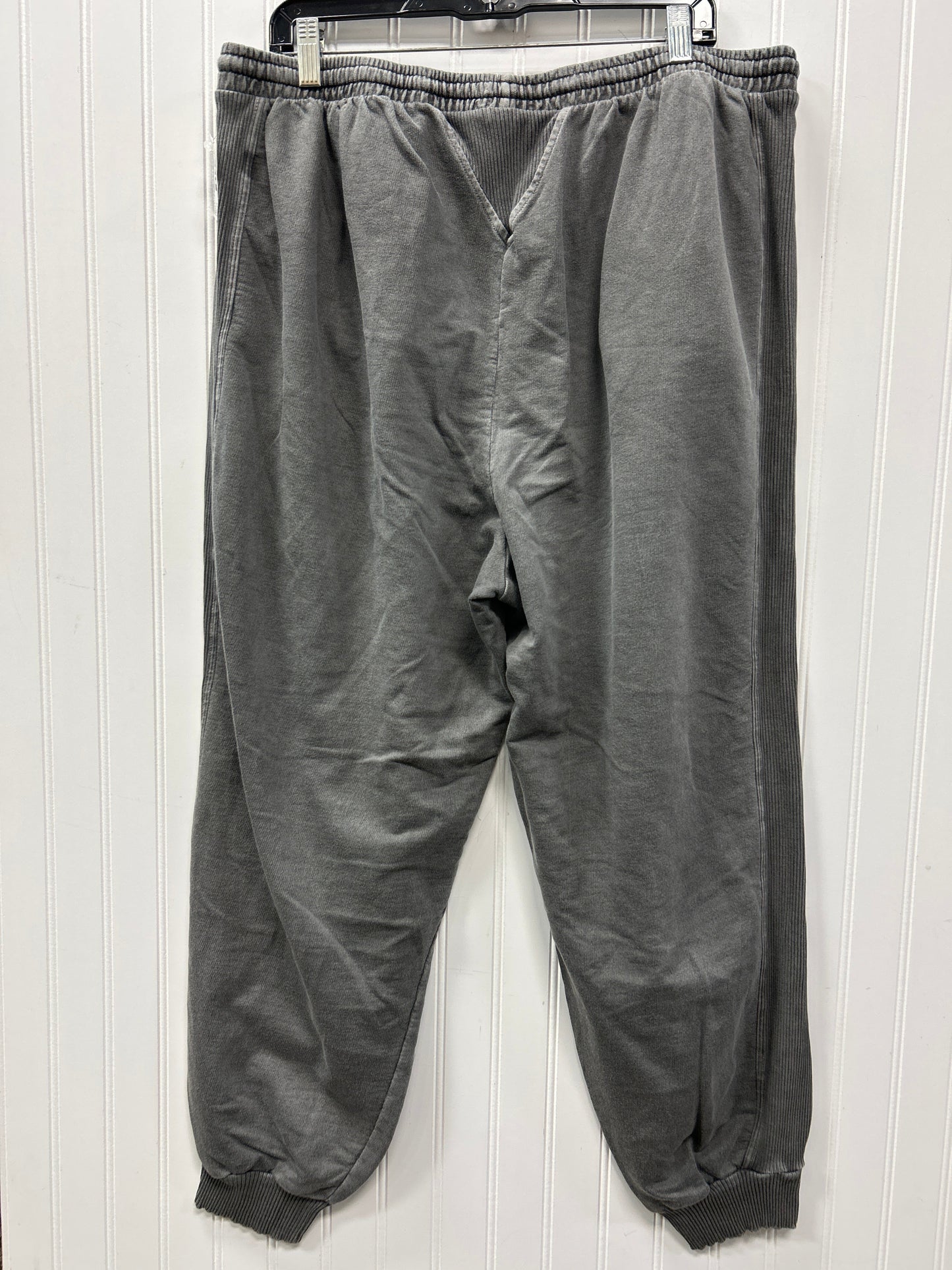 Athletic Pants By Zenana In Grey, Size:3X