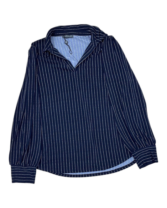 Top Ls By Adrianna Papell In Blue & White, Size:M