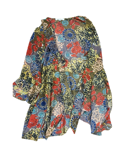 Bolero By Cabi In Green & Yellow, Size:L