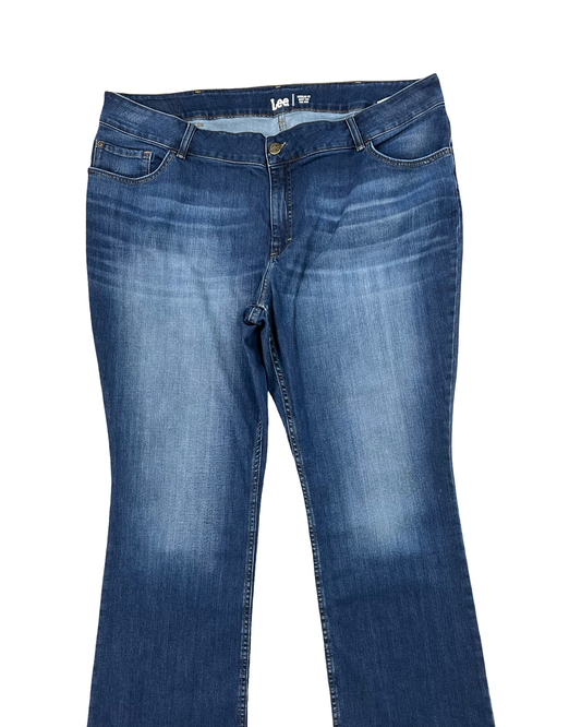 Jeans Straight By Lee In Blue Denim, Size:24