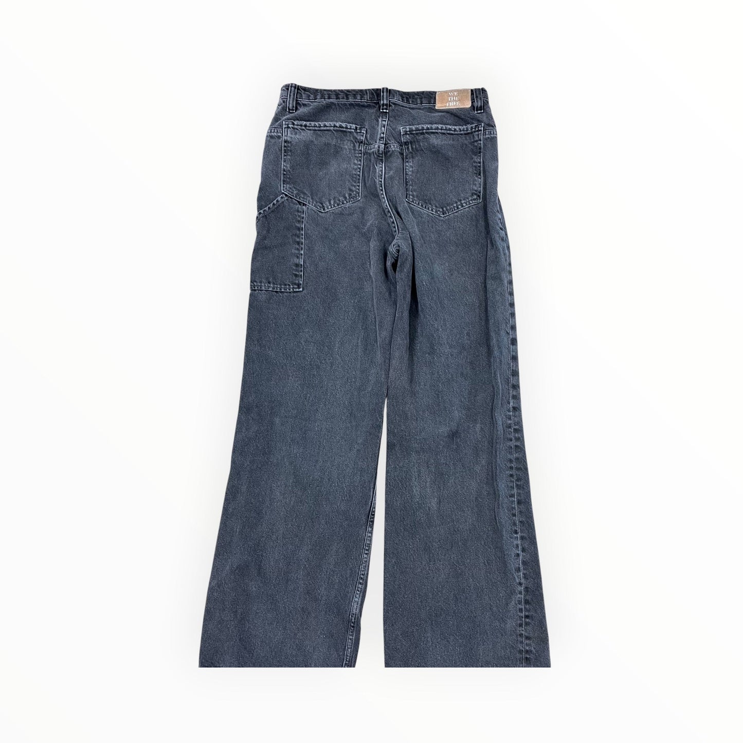 Jeans Wide Leg By We The Free In Black Denim, Size:12