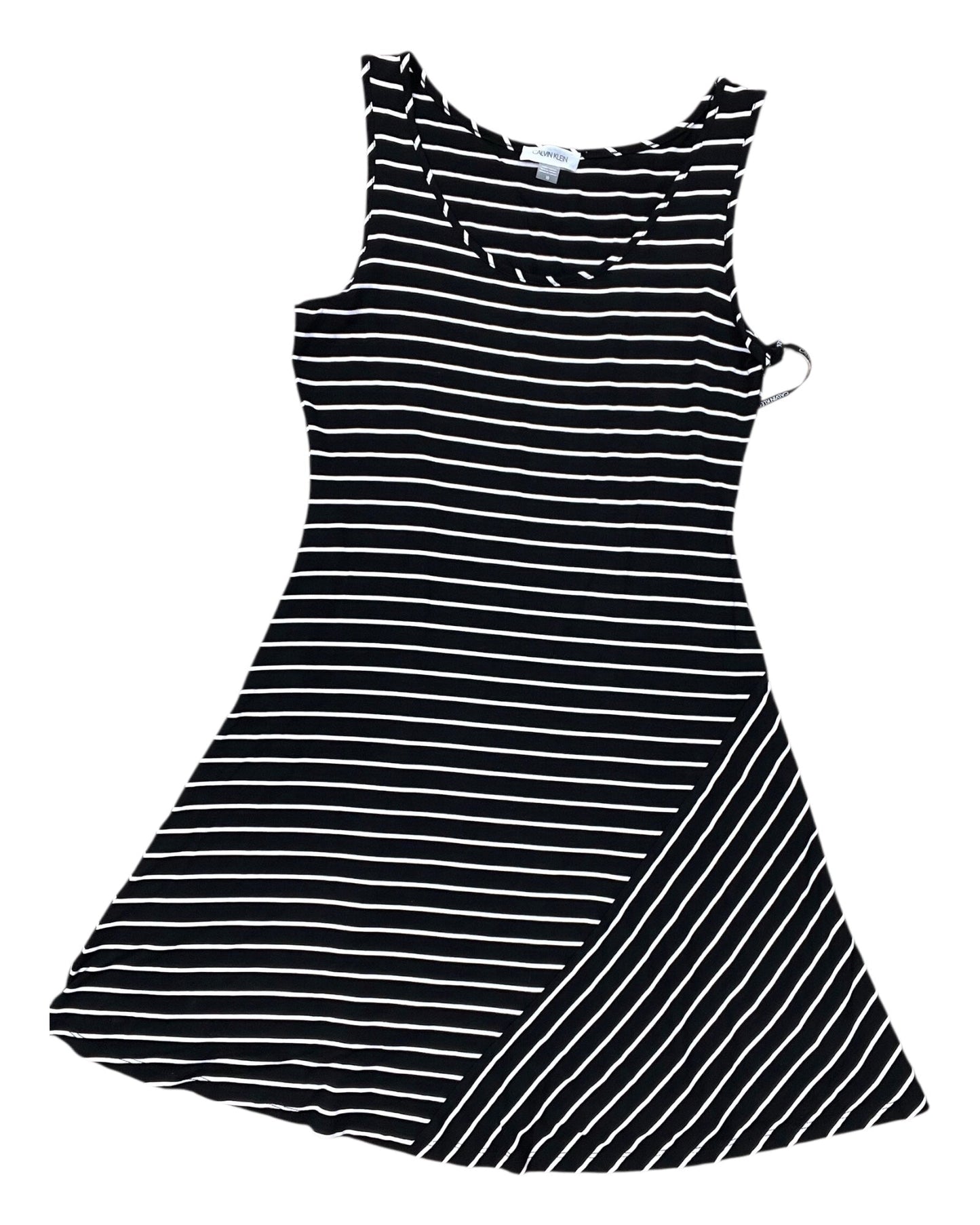 Dress Casual Short By Calvin Klein In Black & White, Size:M