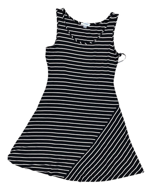Dress Casual Short By Calvin Klein In Black & White, Size:M