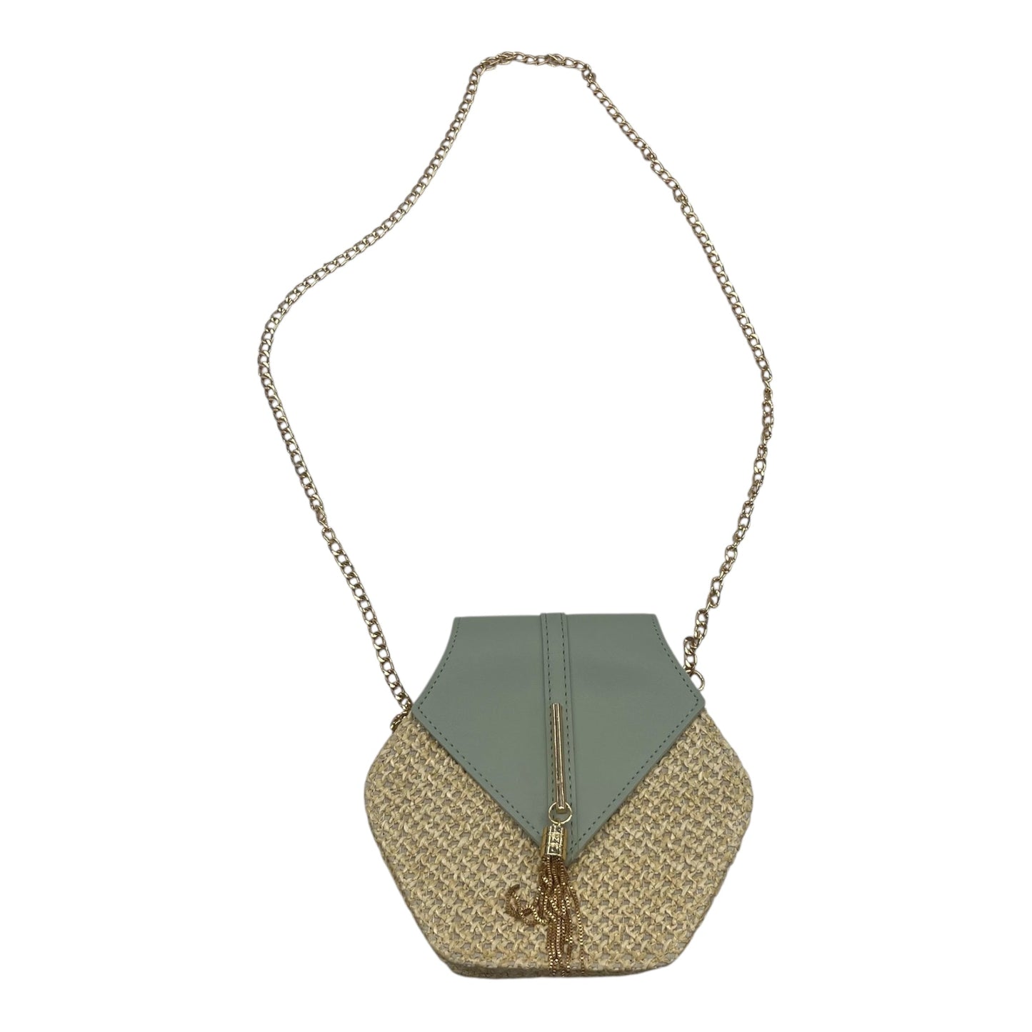 Crossbody By Clothes Mentor In Green & Tan, Size:Small