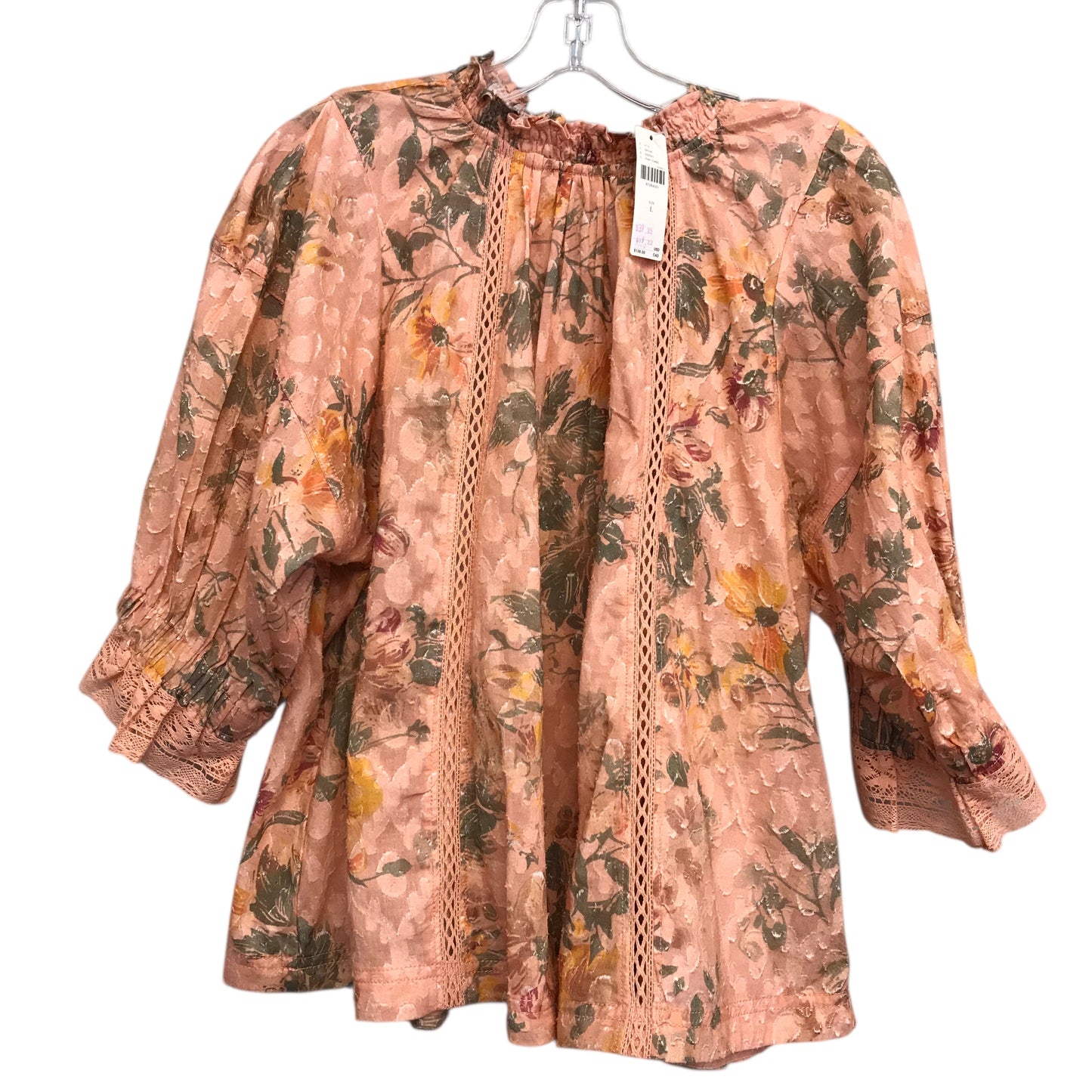 Top Ls By Pilcro In Floral Print, Size:L