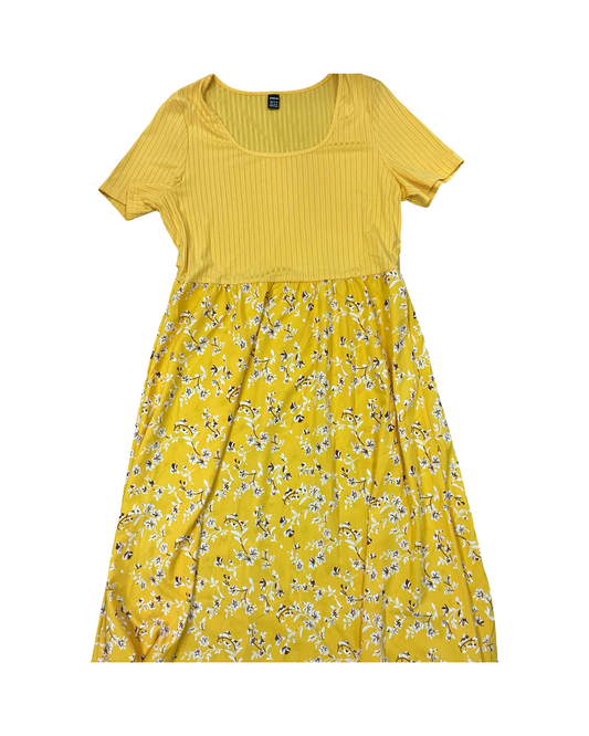Dress Casual Maxi By Shein In Yellow, Size:1X
