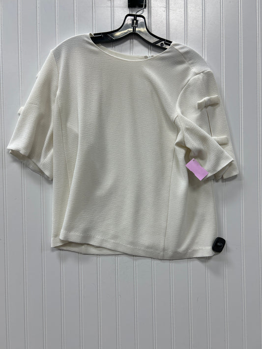 Blouse Ss By Clothes Mentor In Cream, Size:L