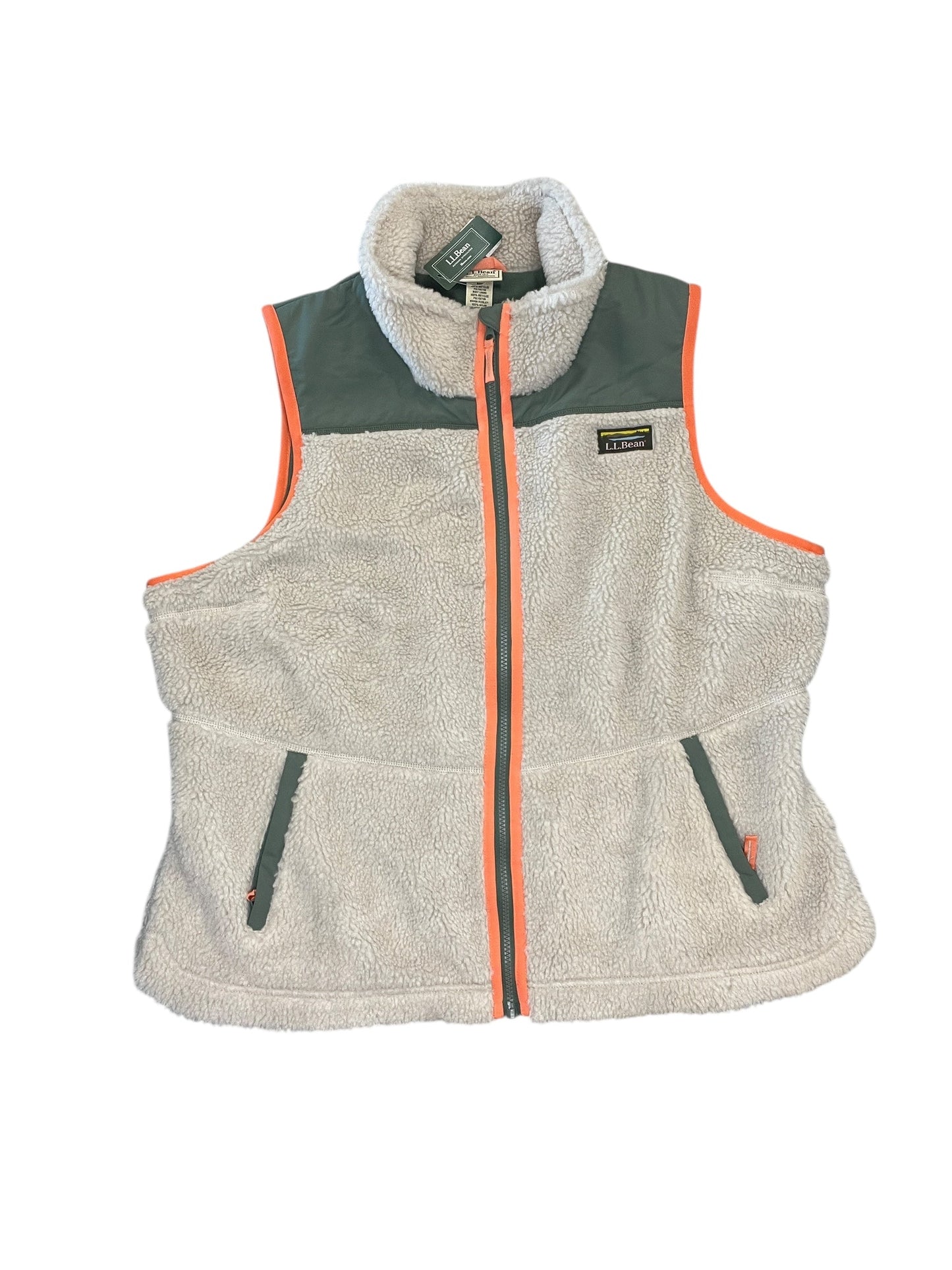 Vest Faux Fur & Sherpa By L.L. Bean In Multi, Size:1X