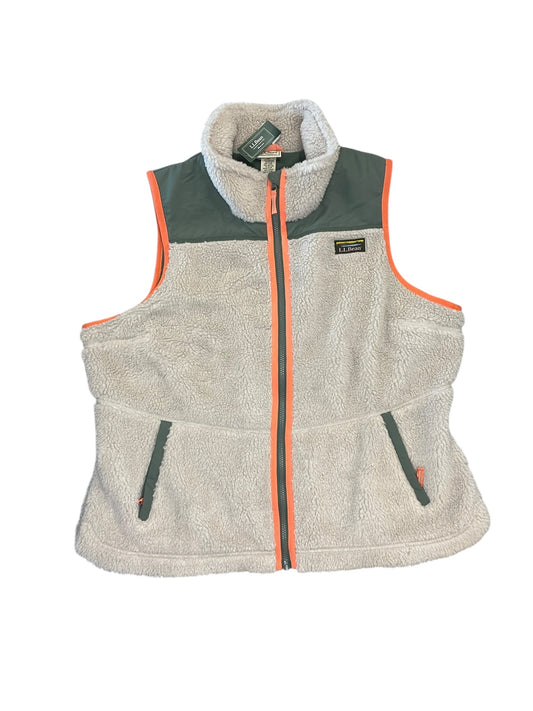 Vest Faux Fur & Sherpa By L.L. Bean In Multi, Size:1X